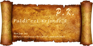 Palóczi Kristóf névjegykártya