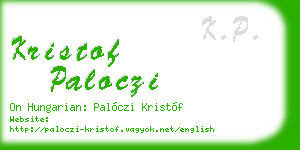 kristof paloczi business card