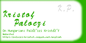 kristof paloczi business card